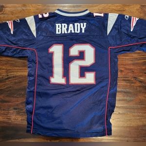 REEBOK NFL PATRIOTS BRADY JERSEY SZ Y LG EXCELLENT CONDITION
